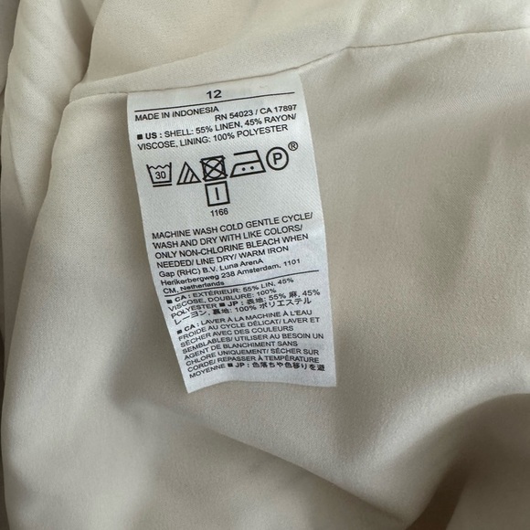 NWT Banana Republic Linen Blend Mini Dress Stone Washed‎ Tropical Art to Wear 12 - Picture 6 of 7